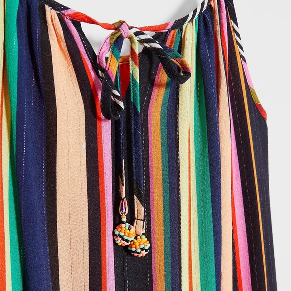 HTF Farm Rio Rainbow Shimmer Maxi Dress - Picture 5 of 8